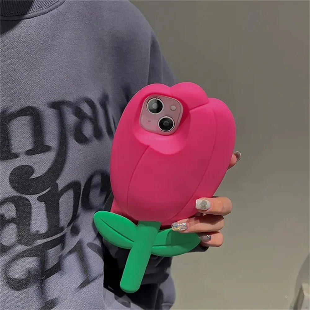 Silicone Floral Design Phone Case for iPhone 14